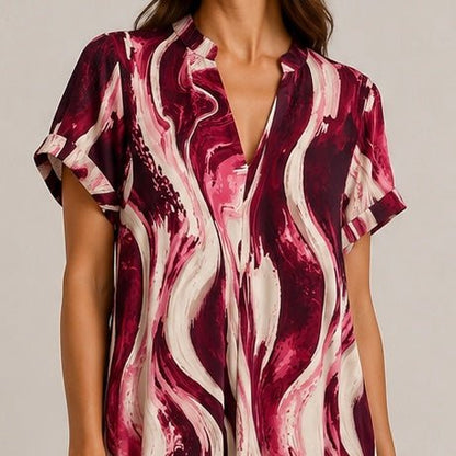 VESTIDO MALHA FRIA ABSTRATO - Pé Calçado