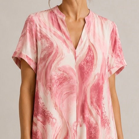VESTIDO MALHA FRIA ABSTRATO - Pé Calçado