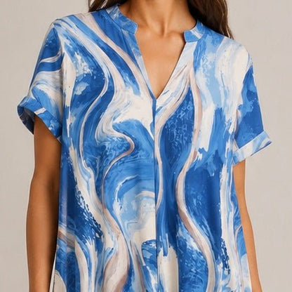 VESTIDO MALHA FRIA ABSTRATO - Pé Calçado