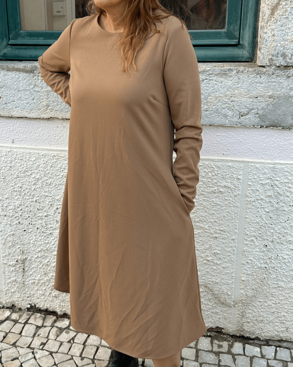 VESTIDO MANGA COMPRIDA - Pé Calçado